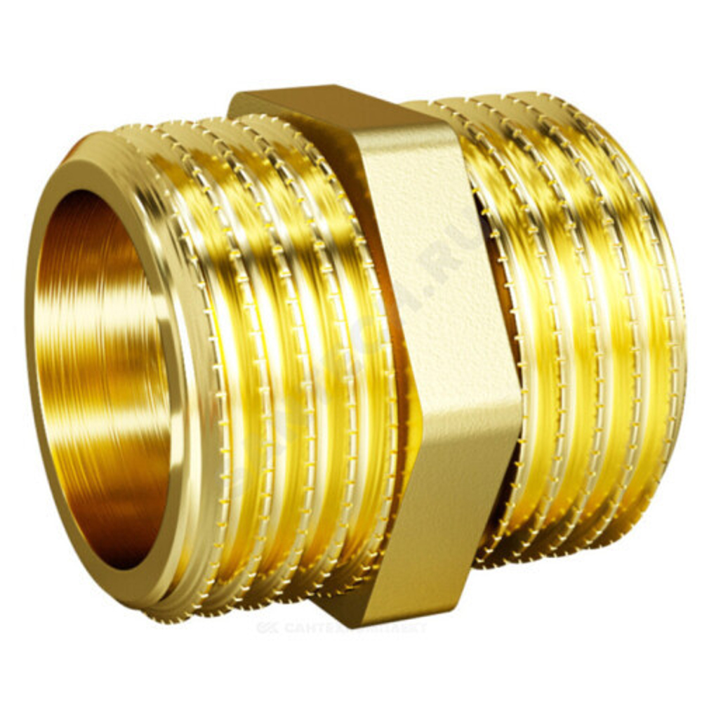 Ниппель латунь Ду 15 (1/2") НР LD LD.65.501.15