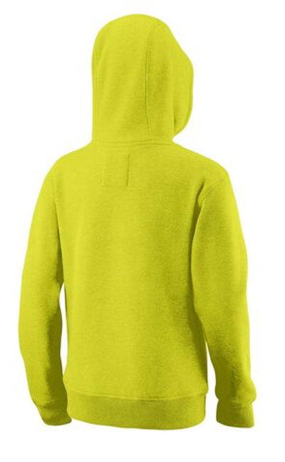 Кофта для мальчика теннисная Wilson Script Cotton PO Hoody - sulphur spring/blue coral