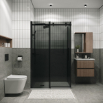 Душевой уголок Grossman Classic 100х80 120.K33.04.1080.21.10 профиль Черный матовый стекло тонированное