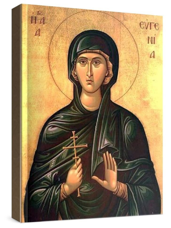 Евгения Римская (рукописная икона)