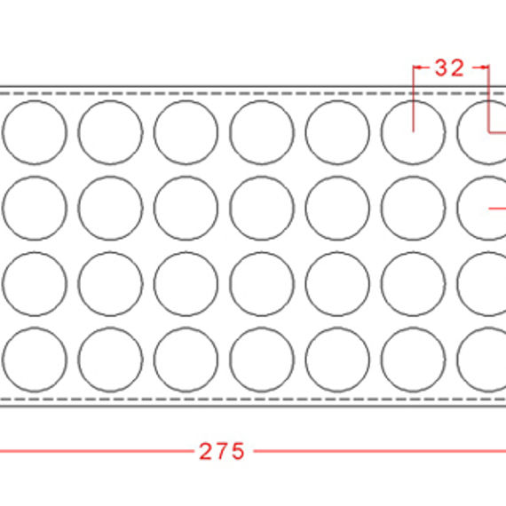 641 | Форма для шоколадных изделий (275*135 мм)