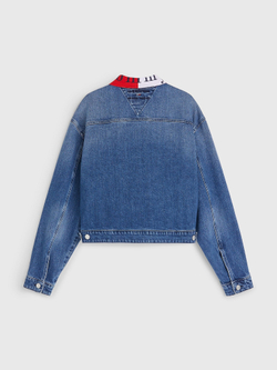 Джинсовая куртка Tommy Jeans Tommy Collection Cropped Flag Indigo Denim Stone Washed