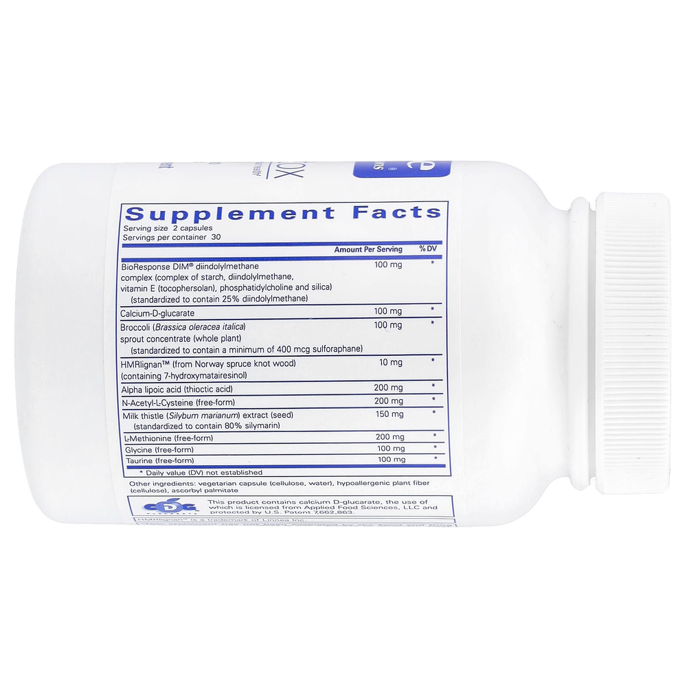 Pure Encapsulations, DIM Detox`` 60 капсул