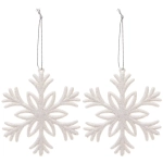 Подвеска «Снежное волшебство» 10 см (набор 2 шт), белый