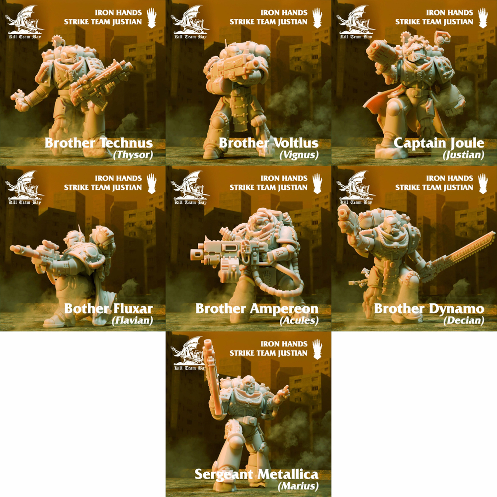 Space Marines Iron Hands Team