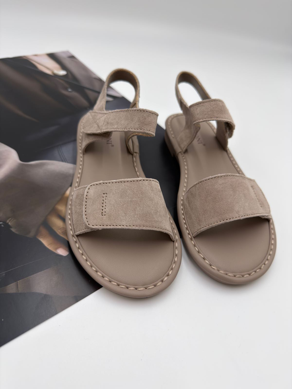 Босоножки женские натуральная кожа арт. PEXL 268-3 цвет "бежевый"