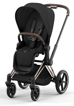 Коляска Cybex Priam IV Rosegold complete и автокресло Cloud G i-Size Lava Grey 3 в 1 Sepia Black