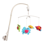 Карусель муз. Mioshi Baby "Весёлая компания" (музык., заводн., мягк. игрушки)