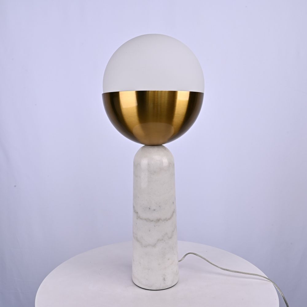 Настольная Лампа Marble Globe White By Imperiumloft