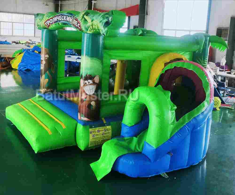 Надувной коммерческий батут Тропический лес 4х4х2,5 м