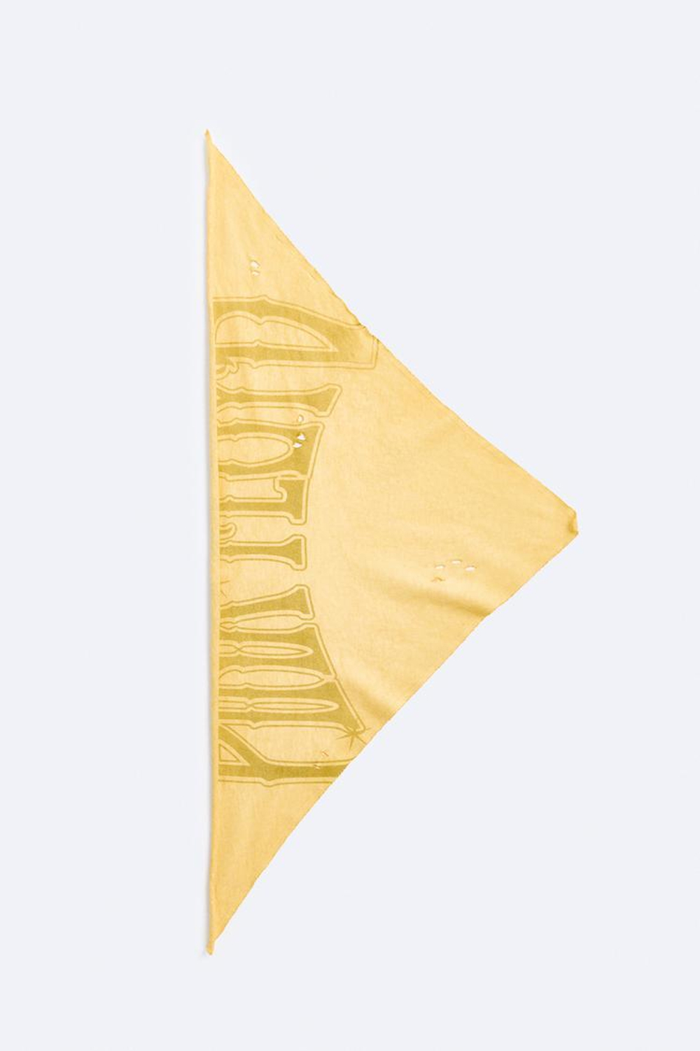 ZARA ПЛАТОК С ЭФФЕКТОМ ПОТЕРТОСТИ PINK FLOYD THE WALL ©, СВЕТЛО-ЖЕЛТЫЙ