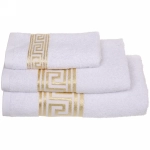 Полотенце махровое 50*90см «Greece» цвет белый 01000 плотность 450гр/м2
