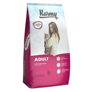 Сухой корм Karmy Adult Cat для взрослых кошек, с курицей