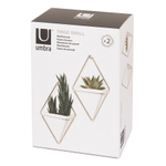 Кашпо для цветов настенное trigg, 11х19 см, белое/никель