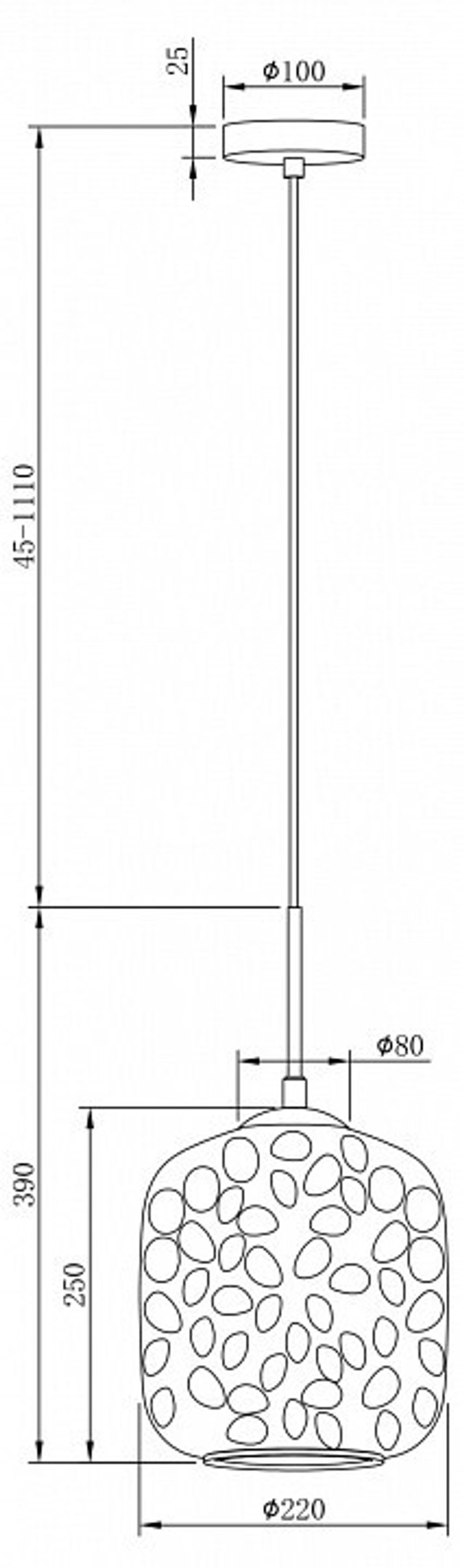 Подвесной светильник Maytoni Dolce MOD001PL-01BS