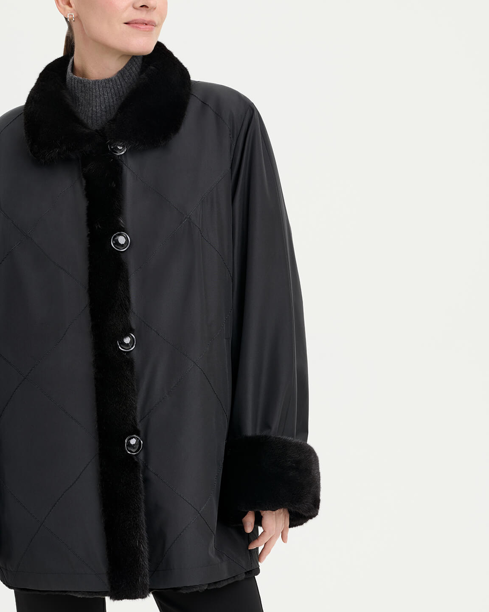 Шуба из меха норки