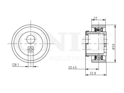 Ролик натяжной ремня ГРМ UNIO TNS-10161