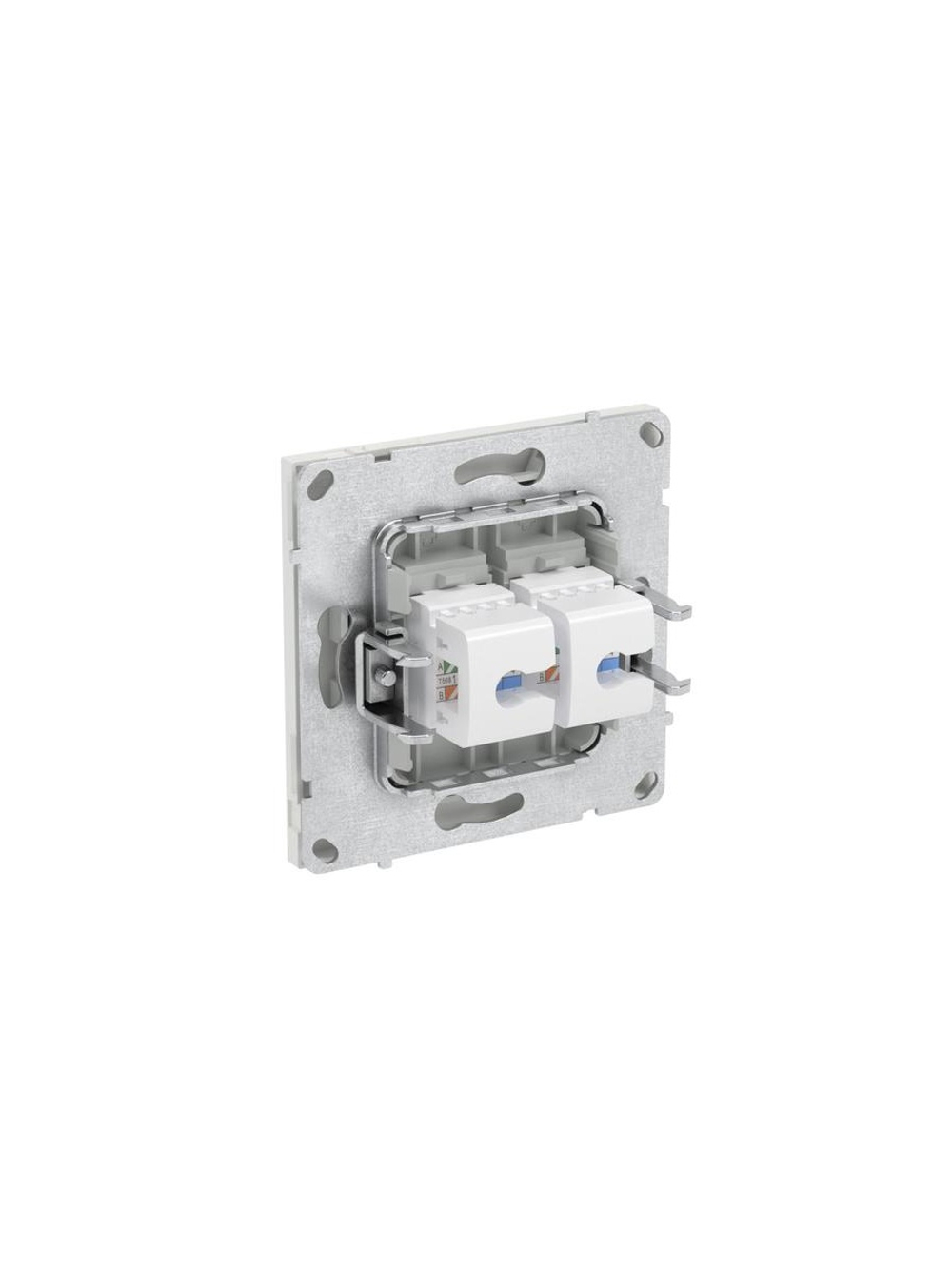 Розетка компьютерная 2-м KANT RJ45 кат.5E без шторки бел. песок DKC 7010664