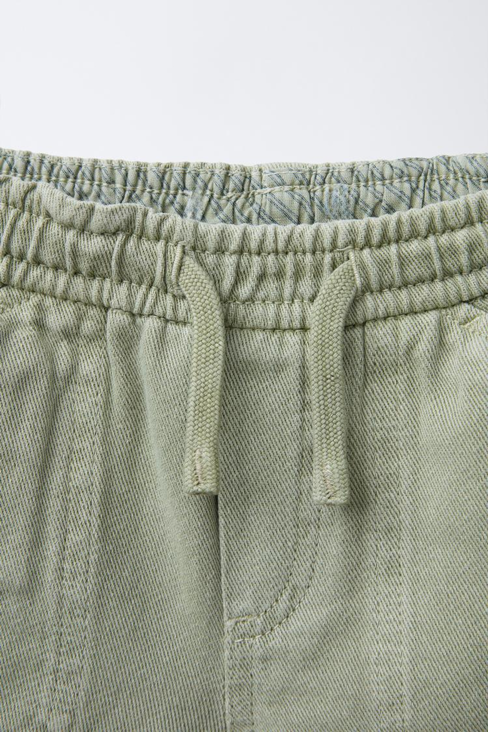 ZARA КОМФОРТНЫЕ ШОРТЫ ИЗ ТВИЛА, СВЕТЛЫЙ ХАКИ