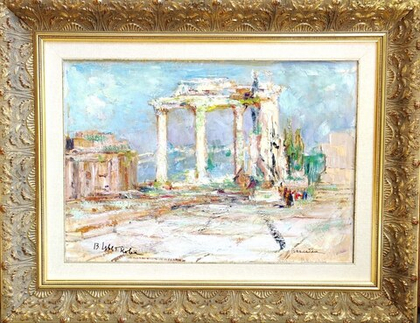 Картина Цветковой В.П. "Баальбек. Храм Венеры" картон/масло 58х40