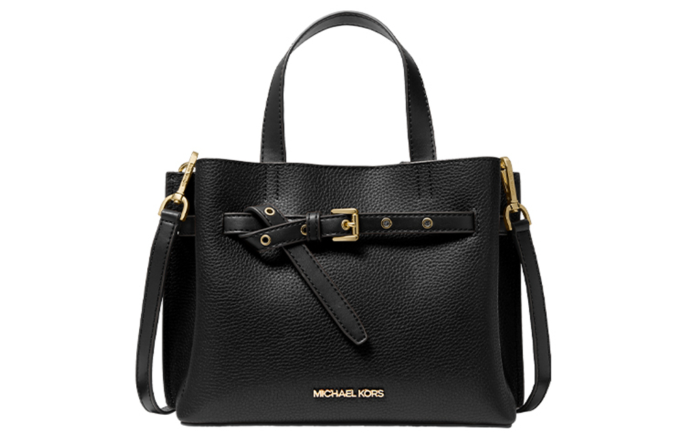 MICHAEL KORS Split Cow Leather Tote Bag, Shopping Bag, Crossbody Bag, Handbag Small Women"s Black