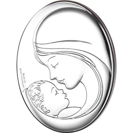 Мадонна с младенцем.  Миниатюра  7 х 9 см.