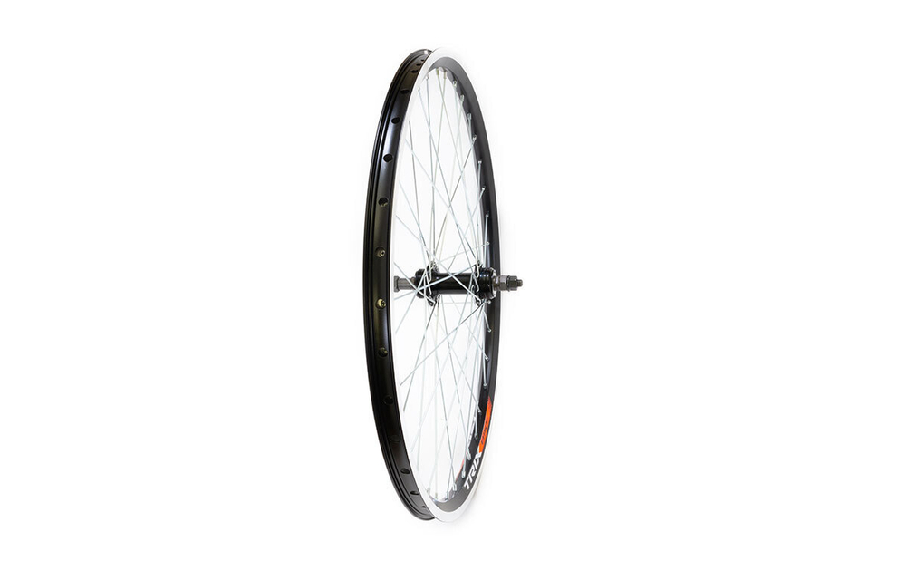 Колесо заднее 27,5" TRIX, обод алюм., двойной, 36H, V-br, под трещотку, гайки, черная