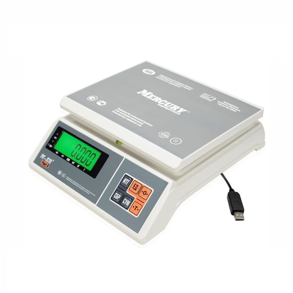 Весы фасовочные/порционные настольные Mertech M-ER 326AFU-3.01 PostII, RS232/USB, 3кг, высокоточные 0.1гр, 256х206, с поверкой