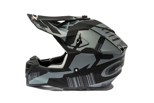 Шлем кроссовый взрослый MOTAX матово-чёрный-серый (G3) L(60) HF 800