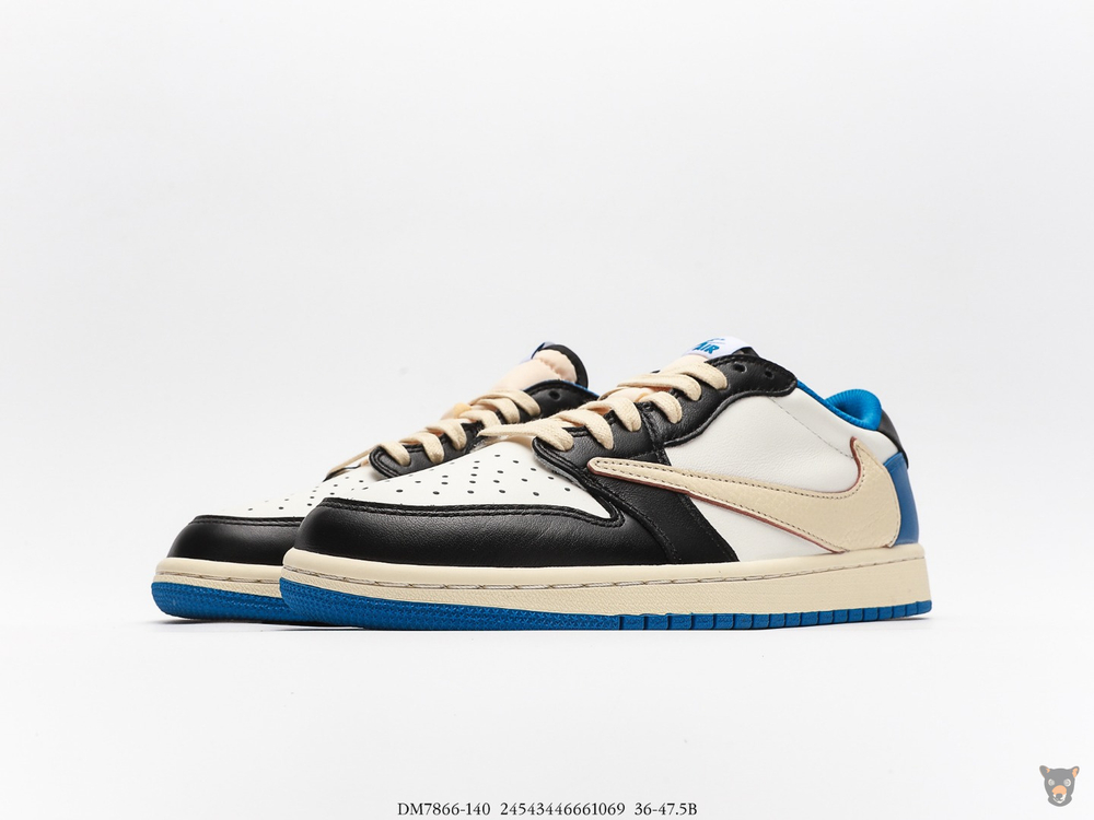 Кроссовки Travis Scott x Fragment x Nike Air Jordan 1 Low "Military Blue"