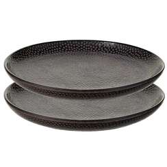 Набор обеденных тарелок dots, D26 см, черные, 2 шт.