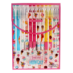 Ручка пиши-стирай гелевая 0,5 мм синяя "Мороженое"