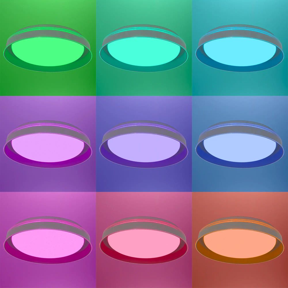 Citilux MEGA CL752351G LED RGB Светильник с пультом Белый + Серый