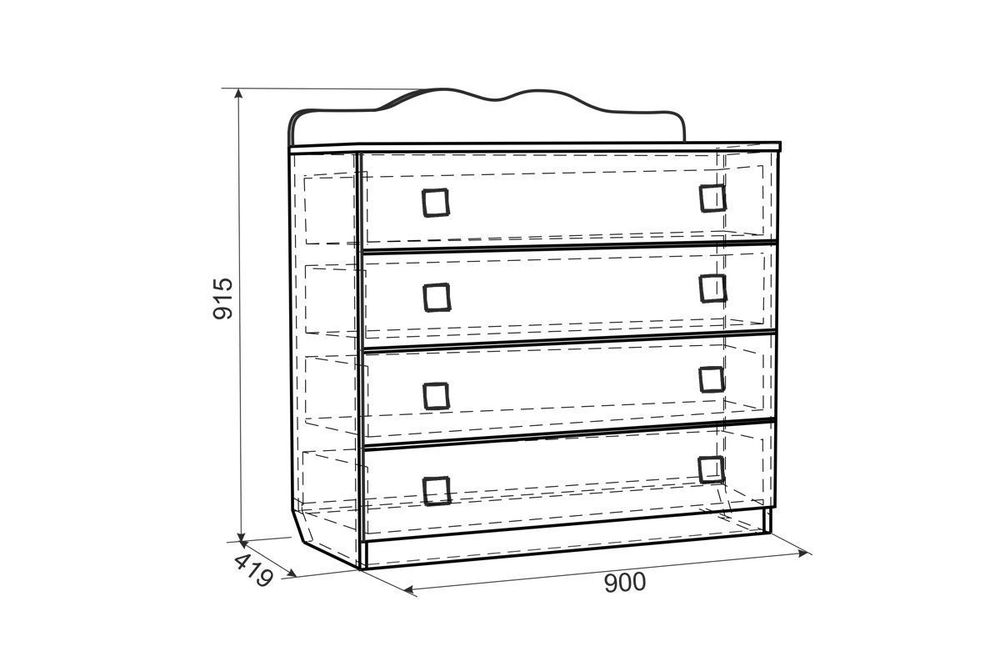 Детская «Амели» (дуб млечный), ЛДСП, Мебельсон