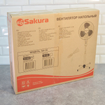 Вентилятор напольный Sakura SA-16BK, ПДУ, таймер, черный/серый