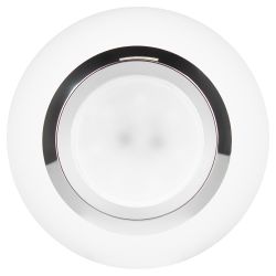 Светильник подвесной (подвес) ЭРА PL32 WH/CH MR16 GU10 потолочный круг белый, хром