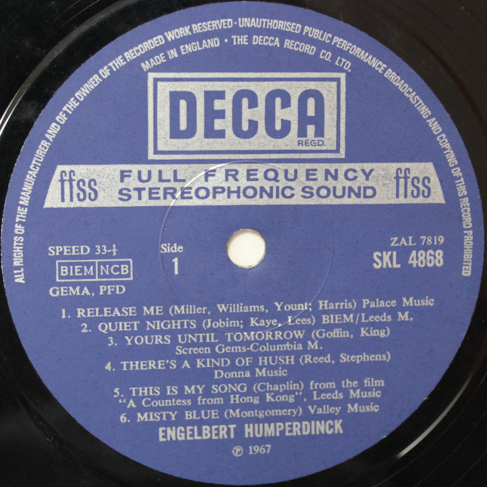 Engelbert Humperdinck / Release Me (LP)