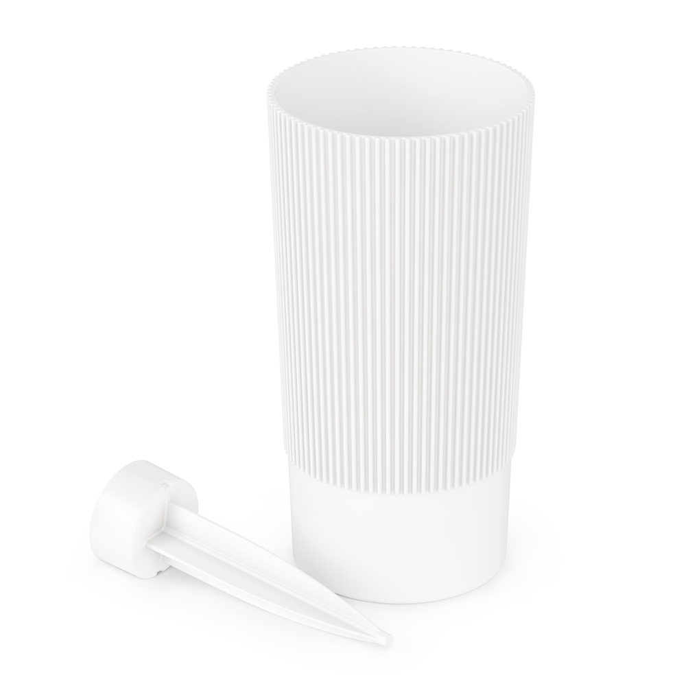 Ваза для цветов под срезку 31,5см "Версаль" с колышком (белый)