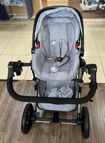 Коляска-трансформер 3В1 с автолюлькой Luxmom 555 Серый текстиль