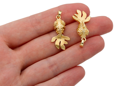 57147-з Подвеска "Денежная рыбка" 25мм, позолота