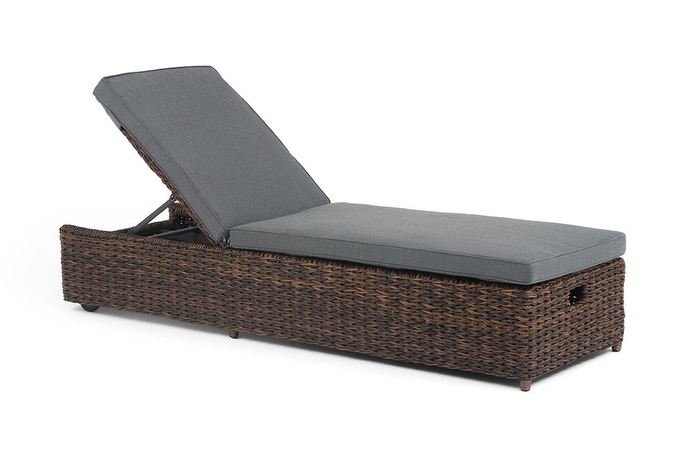 "Рим" шезлонг (гиацинт) с подушкой, цвет коричневый