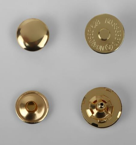 Кнопки магнитные d14мм установочные, золотой
