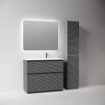 Тумба с раковиной Sancos Folk Floor FL100FLGS/FL100FRGS Grey soft