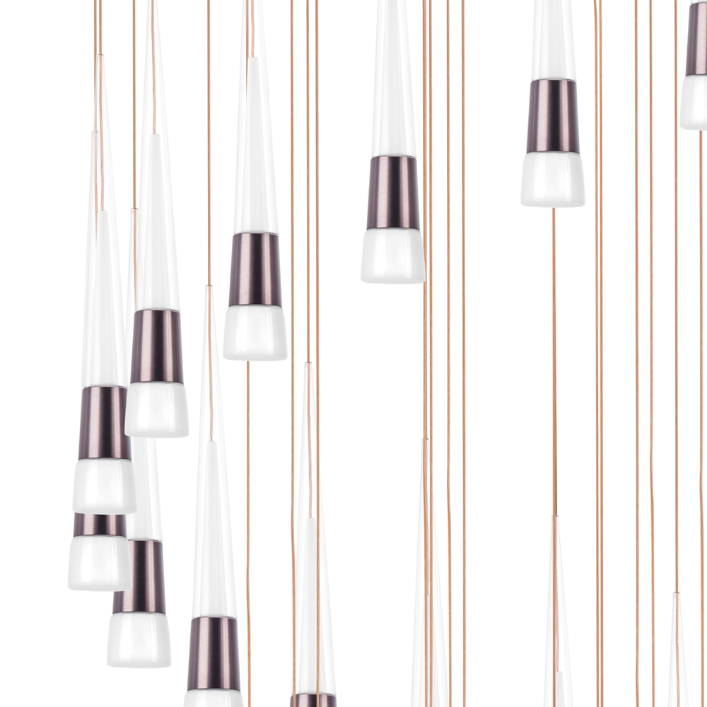 757361 Люстра CONE LED 180W 9000LM КОФЕЙНЫЙ/БЕЛЫЙ/ПРОЗРАЧНЫЙ 3000K