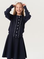 Кардиган школьный для девочки AT585 синий