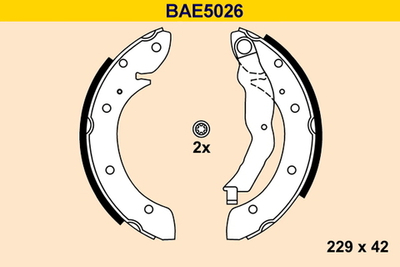 BARUM - BAE5026-BAU - Brake Shoe Set
