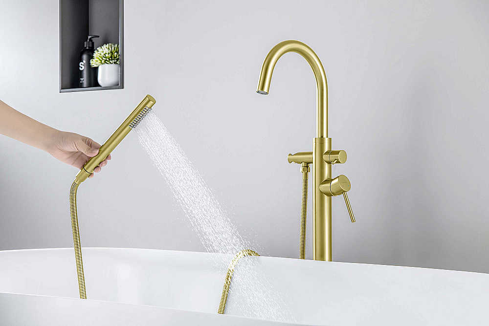 Смеситель для ванны Aquatek Европа AQ1345BG золото шлифованное