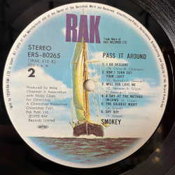Винтажная виниловая пластинка LP Smokey Smokie Pass It Around (Japan 1975) (No Obi)