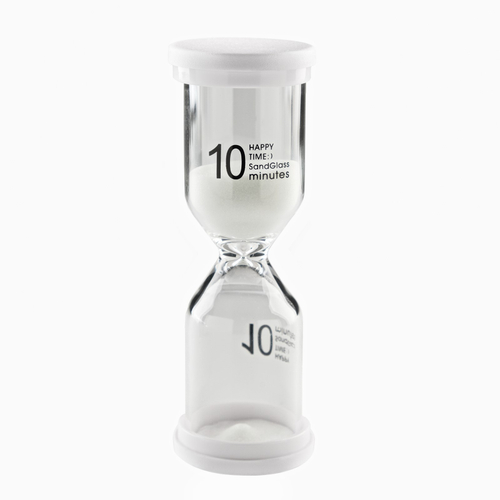 Песочные часы Happy time, на 10 минут, 4 х 11 см, белые  9874625