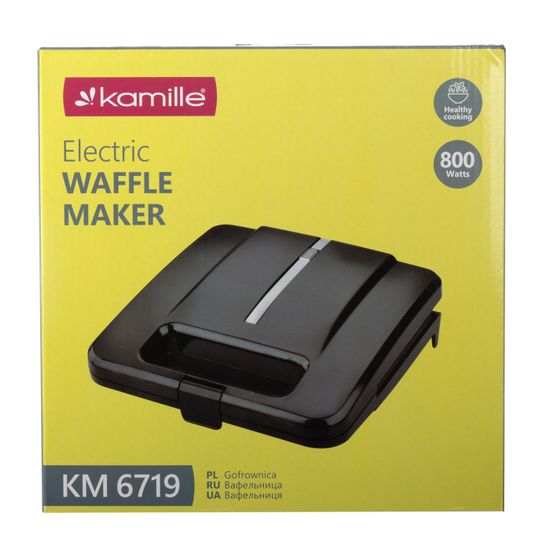 Вафельница электрическая 800 Вт. Kamille KM 6719 для бельгийских и венских вафель